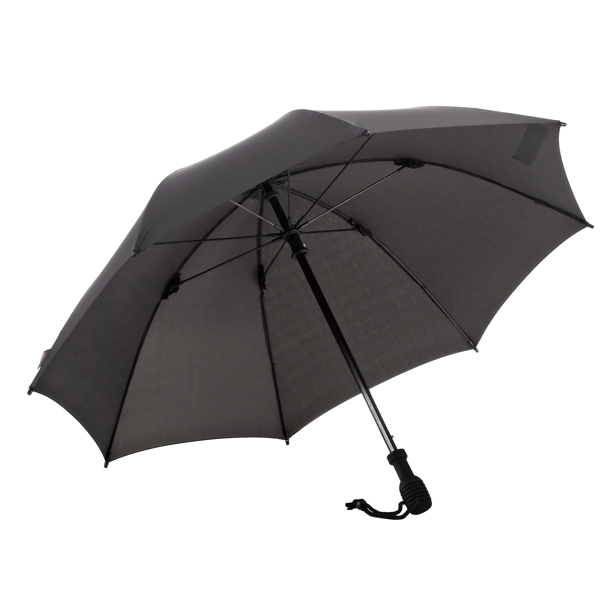 EuroSchirm birdiepal Octagon Stockschirm in Schwarz, geöffnet
